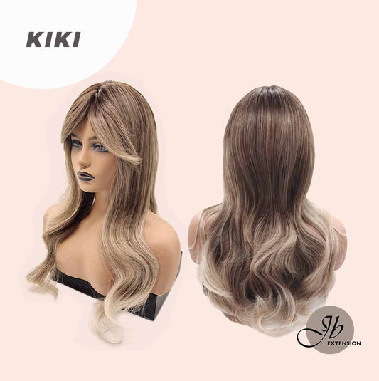 JBEXTENSION 26 Inches Long Curly Blonde Wig With Bangs KIKI Alexwigs