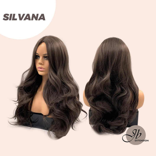 JBEXTENSION 25 Inches Curly Natural Brown Wig Without Bangs SILVANA Alexwigs