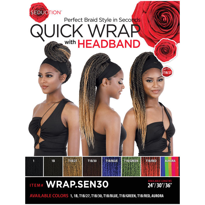 Seduction Synthetic Quick Wrap with Headband Wig - WRAP.SEN 30" Alexwigs
