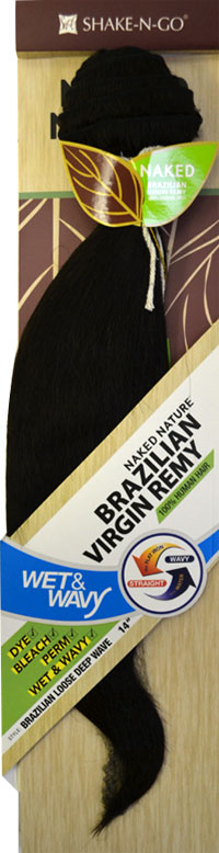 Shake-N-Go Naked 100% HH BRAZILIAN LOOSE DEEP WAVE 12/14/16/18 Inch (Wet & Wavy) Alexwigs