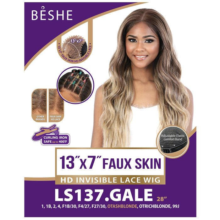 Beshe Glueless 13x7 Faux Skin HD Invisible Lace Wig - LS137.GALE