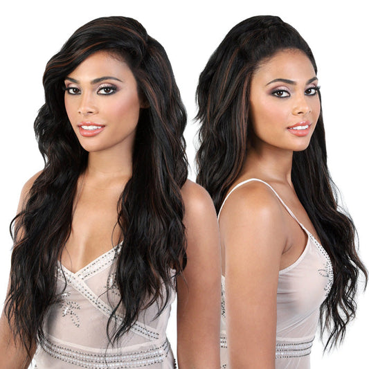Beshe Pony Part Bow Shaped Swiss Lace Front Wig - SWAN