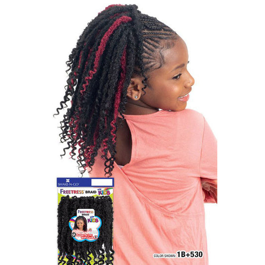 Freetress 3X Kids Pre-Looped Crochet Braid - BUTTERFLY LOC WITH CURLS 8" Alexwigs