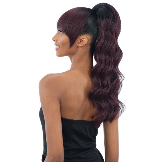 Freetress Equal Drawstring Ponytail and China Bang LOOSE DEEP 2PC Alexwigs