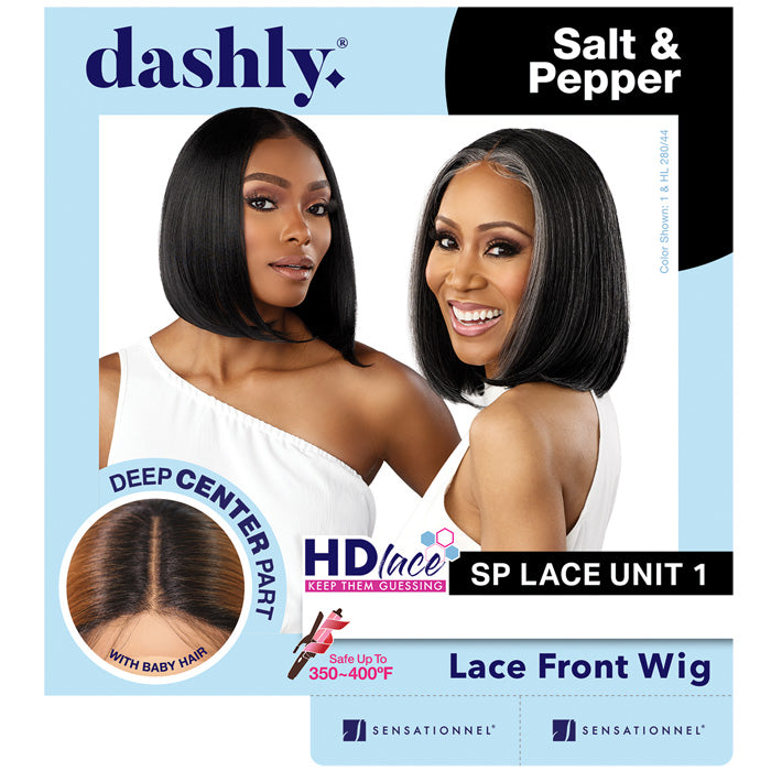 Sensationnel Dashly Salt & Pepper 4" Deep Part HD Lace Front Wig - SP LACE UNIT 1 Alexwigs