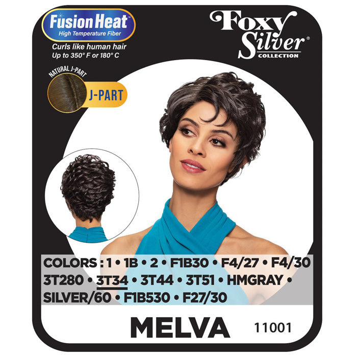 Foxy Silver Collection Fusion Heat Natural J-Part Wig - MELVA Alexwigs