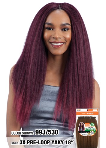 Model Model Glance Braid 3X Pre-Loop YAKY 18 Inch Alexwigs