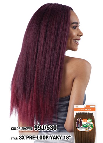 Model Model Glance Braid 3X Pre-Loop YAKY 18 Inch Alexwigs