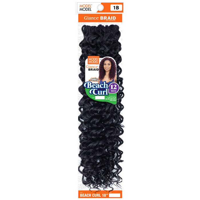 Model Model Glance Crochet Braid - BEACH CURL 12" Alexwigs