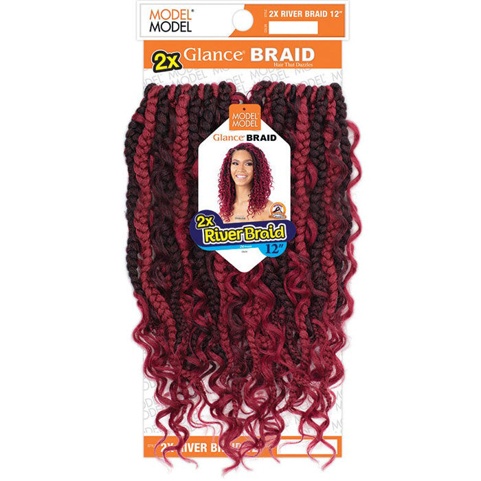 Model Model Glance Pre-Looped Crochet Braid - 2X RIVER BRAID 12" Alexwigs
