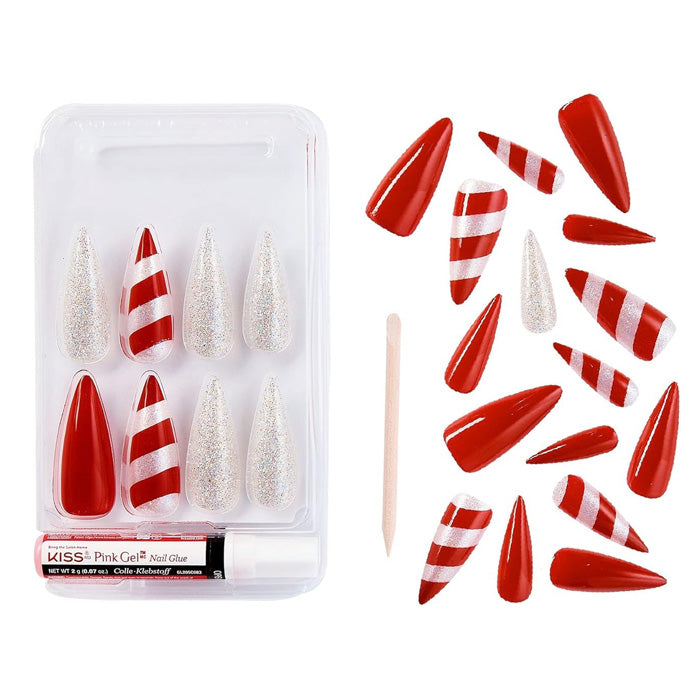 Kiss GoldFinger Snow Queen Limited Edition 24 Nails - Be Jolly Alexwigs