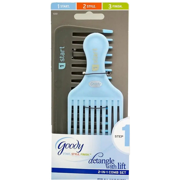 Goody Detangling Rake / Lift Comb Combo - model 10301 Alexwigs
