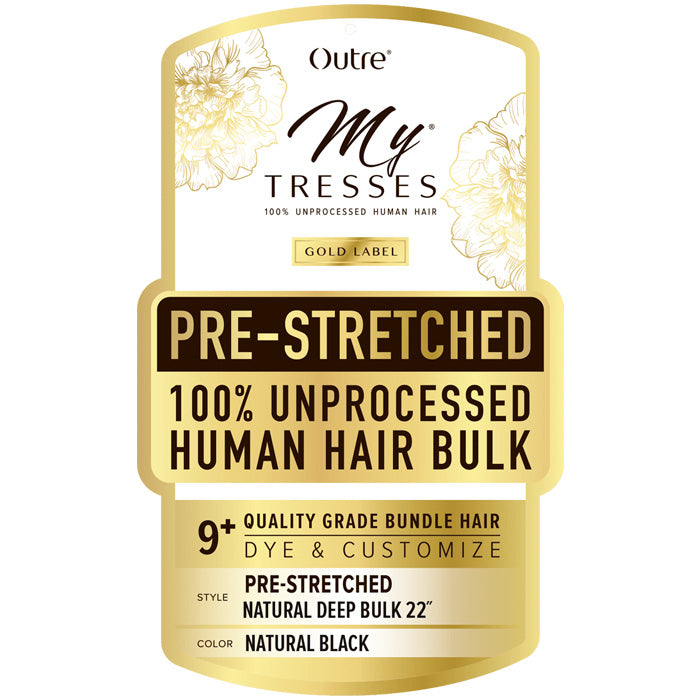Outre Mytresses Gold Label 100% Unprocessed Human Hair Braids - PRE-STRETCHED NATURAL DEEP BULK 22" Alexwigs