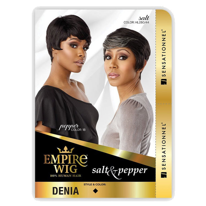Sensationnel Empire Wig Salt & Pepper 100% Human Hair Wig - DENIA Alexwigs