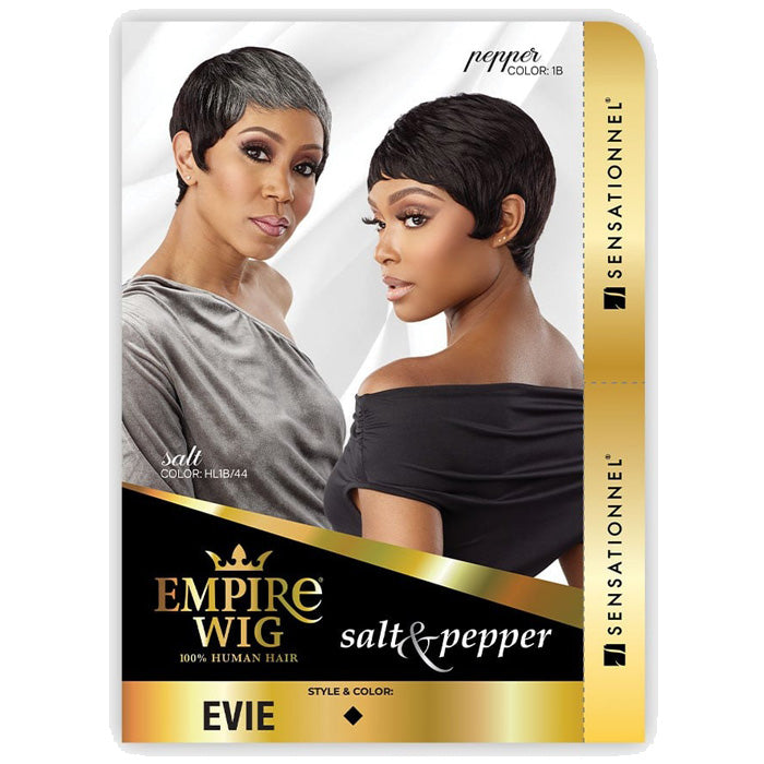 Sensationnel Empire Wig Salt & Pepper 100% Human Hair Wig - EVIE Alexwigs