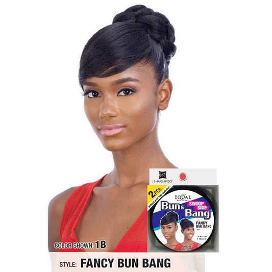 Freetress Equal 2 PCS Bun & Swoop Side Bang - FANCY BUN BANG Alexwigs