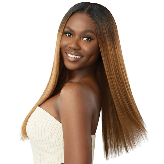 Outre Big Beautiful Hair Human Hair Blend Clip-In 9 Weave - Natural Yaki 18" Alexwigs