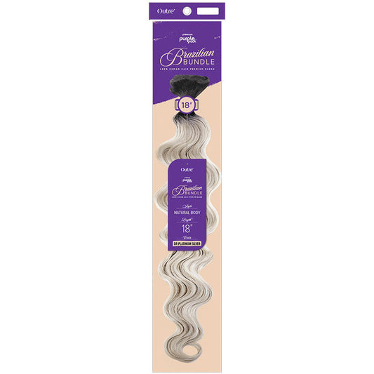 Outre Purple Pack Brazilian Bundle Human Hair Blend Weave - NATURAL BODY 18-36" Alexwigs