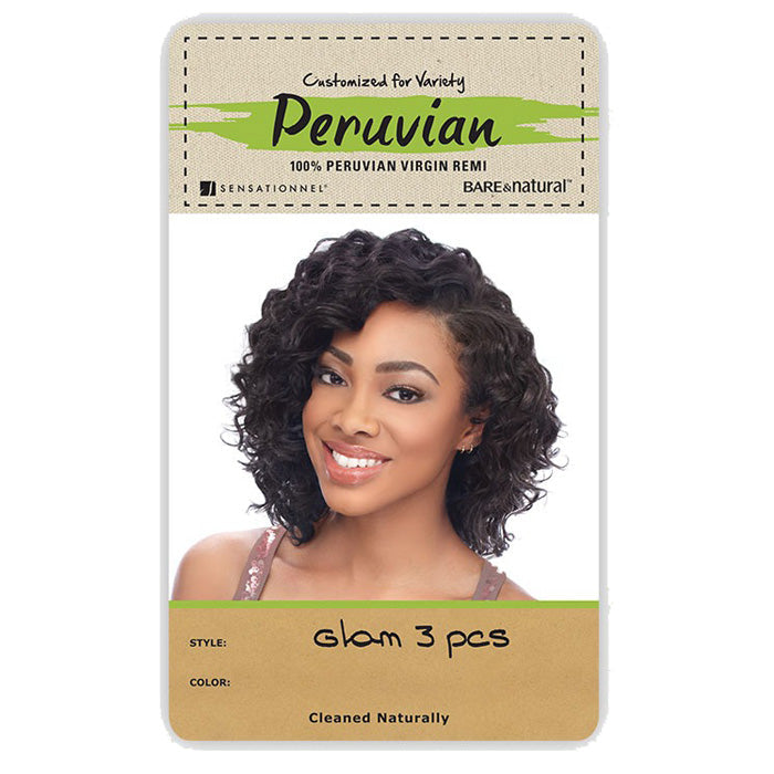 Sensationnel Bare & Natural Peruvian 100% Virgin Remi Weave - GLAM 10S 3PCS Alexwigs
