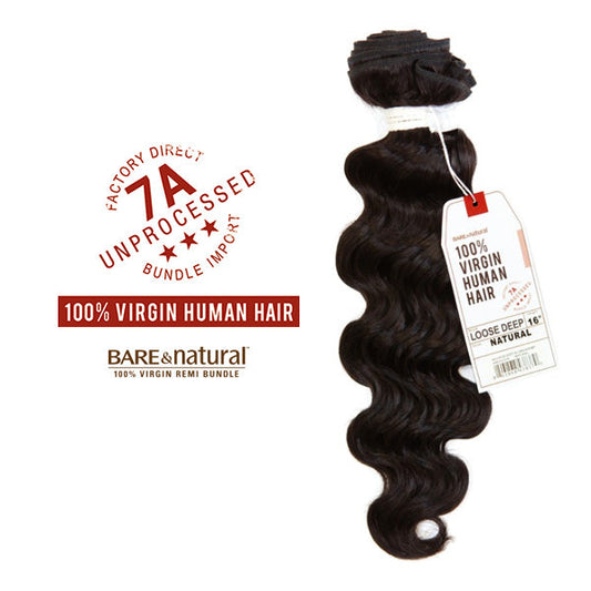 Sensationnel Bare & Natural 7A Unprocessed 100% Virgin Human Hair Weave - LOOSE DEEP 10"-26" Alexwigs