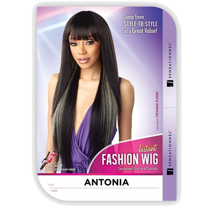 Sensationnel Instant Fashion Synthetic Long Straight Style with China Bangs Wig - ANTONIA Alexwigs