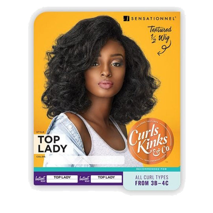 Sensationnel Instant Weave Curls Kinks & CO Half Wig - TOP LADY Alexwigs