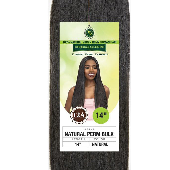 Janet Collection 100% Natural Virgin Remy Human Hair Braids 12A - NATURAL PERM BULK 12"/14"/16" Alexwigs