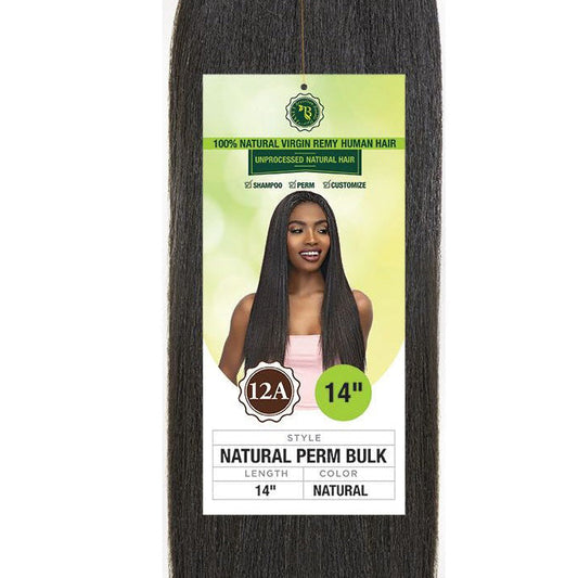 Janet Collection 100% Natural Virgin Remy Human Hair Braids 12A - NATURAL PERM BULK 12"/14"/16" Alexwigs