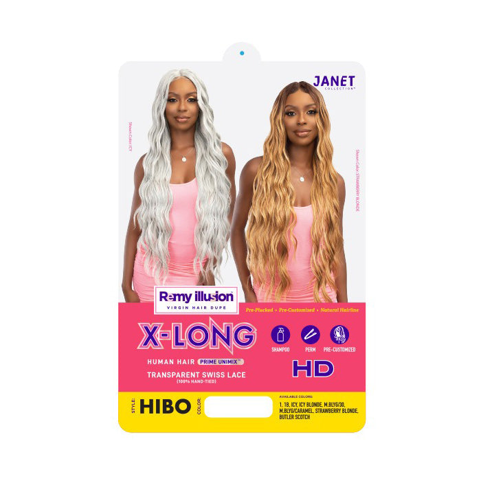 Janet Collection Remy Illusion X-Long Human Hair Mix HD Lace Wig - HIBO Alexwigs