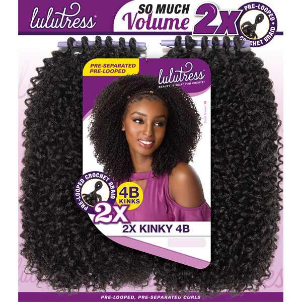 Sensationnel Lulutress Pre-Separated Pre-Looped Crochet Braid - 2X KINKY 4B Alexwigs