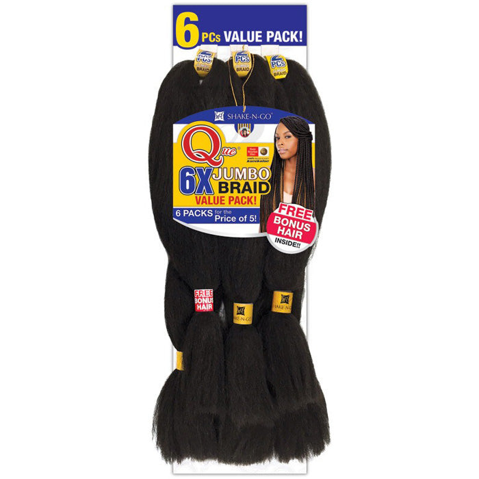 Shake-N-Go Que Value Pack Braids - 6X KING JUMBO BRAID Alexwigs