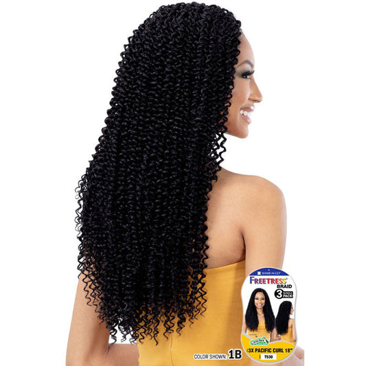 Freetress Braid Crochet & Latch Hook 3X PACIFIC CURL 18" Alexwigs