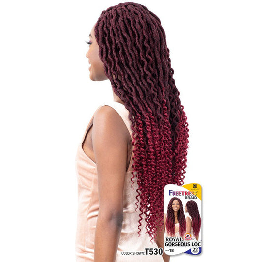 Freetress Pre-Looped Crochet Braid - 2X ROYAL GORGEOUS LOC 22" Alexwigs