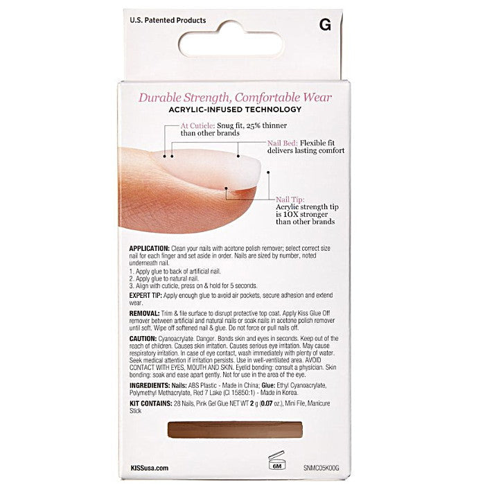 KISS Salon Acrylic Natural Nails 28pc - Euphoria Alexwigs