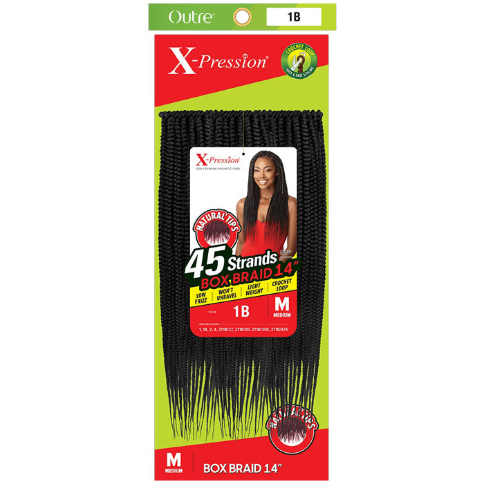 Outre X-Pression Pre-Looped Crochet Braids - BOX BRAID 20/26" MEDIUM Alexwigs