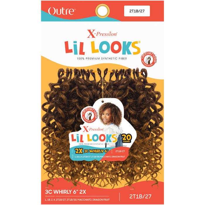 Outre X-Pression Lil Looks Crochet Loop Braid - 2X 3C WHIRLY 6" Alexwigs