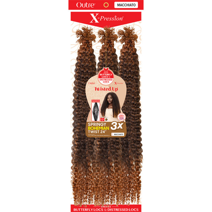 Outre X-Pression Twisted Up Crochet Braids 3X - SPRINGY BOHEMIAN TWIST 24" Alexwigs