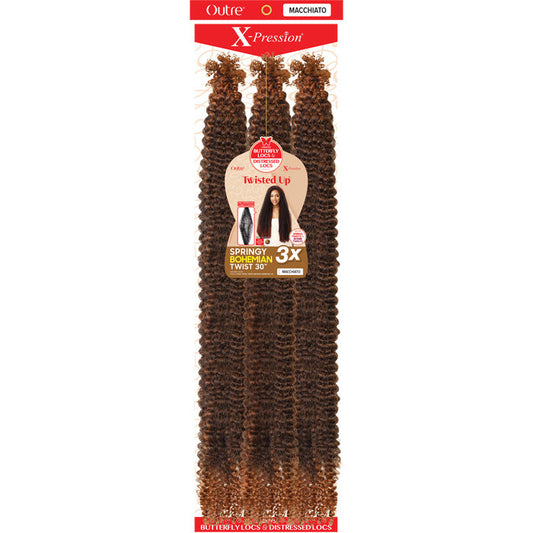 Outre X-Pression Twisted Up Crochet Braids 3X - SPRINGY BOHEMIAN TWIST 30" Alexwigs