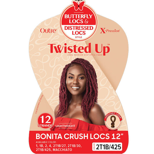 Outre X-Pression Twisted Up Crochet Loop Braids - BONITA CRUSH LOCS 12" Alexwigs