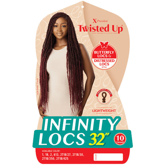 Outre X-Pression Twisted Up Distressed Butterfly Pre-Looped Crochet Braid - INFINITY LOCS 32" Alexwigs