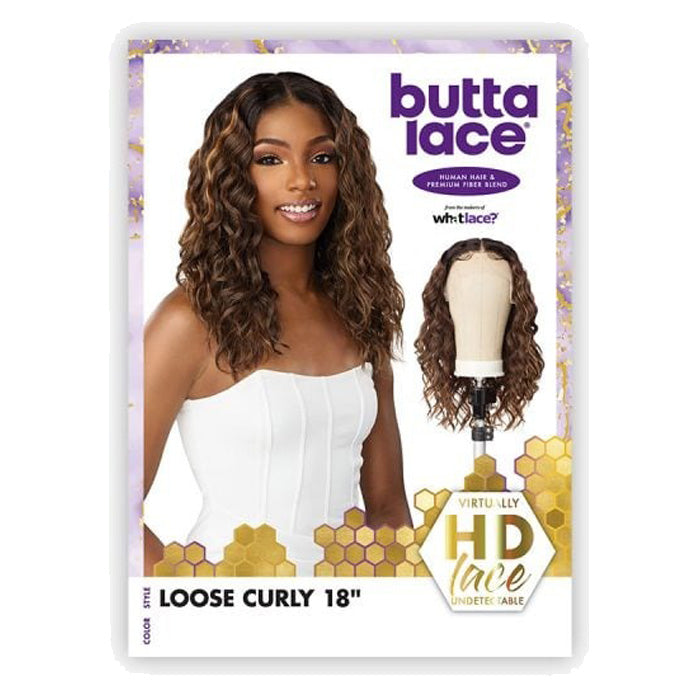 Sensationnel Butta Lace Human Hair Blend HD Lace Front Wig - LOOSE CURLY 18" Alexwigs