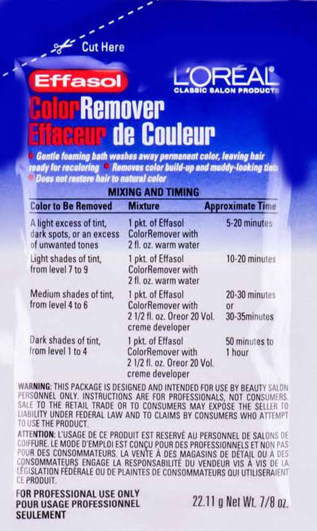 Loreal Effasol Color Remover 7/8 oz Alexwigs