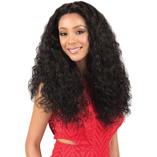 Bobbi Boss 100% Virgin Remy Indiremi Luxury 4x4 Deep lace Front Wig - MHRLF004 NATURAL WAVE 26 Alexwigs