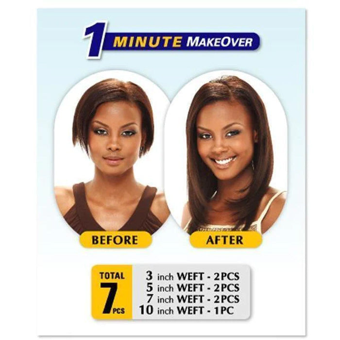 Milky Way Clip-In Human Hair Weave - STRAIGHT 14/18 Inch (7pcs) Alexwigs