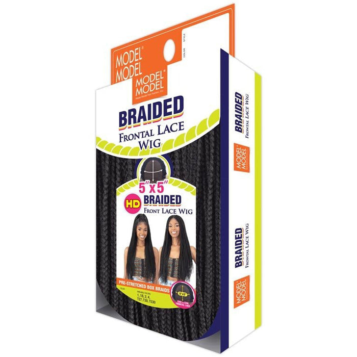 Model Model Braided HD 5x5 Lace Front Wig - PRE STRETCHED BOX BRAIDS Alexwigs