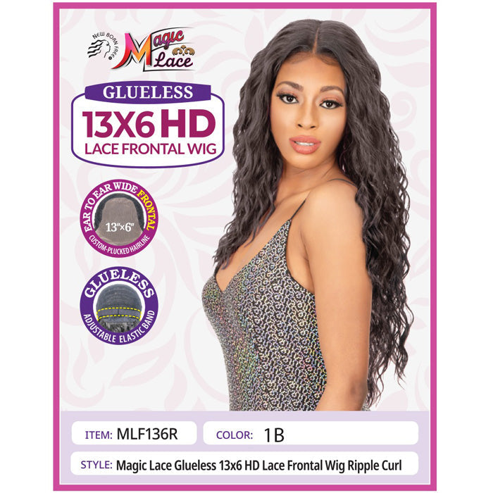 New Born Free Magic Lace Glueless 13x6 HD Lace Front Wig - MLF136R - RIPPLE CURL Alexwigs