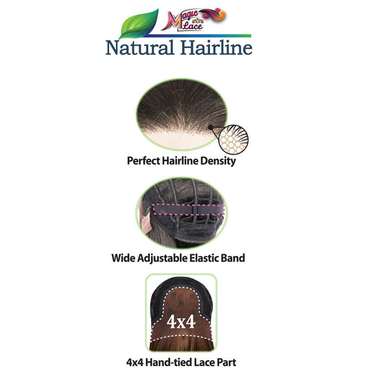 New Born Free Magic Lace 4X4 Natural Hairline Lace Front Wig MLN40 Alexwigs