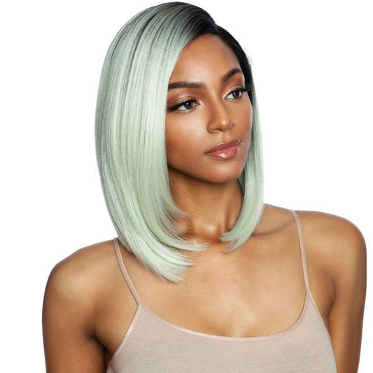 Mane Concept Melanin Queen Human Hair Stylemix Swoop Deep Side Part Lace Front Wig - MLS203 MERCURY Alexwigs