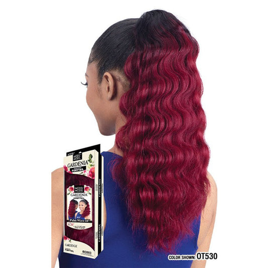 Model Model Gardenia Drawstring Ponytail - PALM WAVE 18" Alexwigs