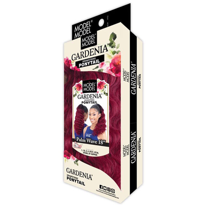 Model Model Gardenia Drawstring Ponytail - PALM WAVE 18" Alexwigs
